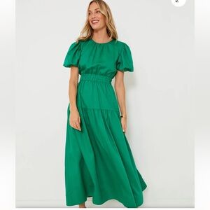 Hyacinth House Green Puff sleeve Ginny maxi dress